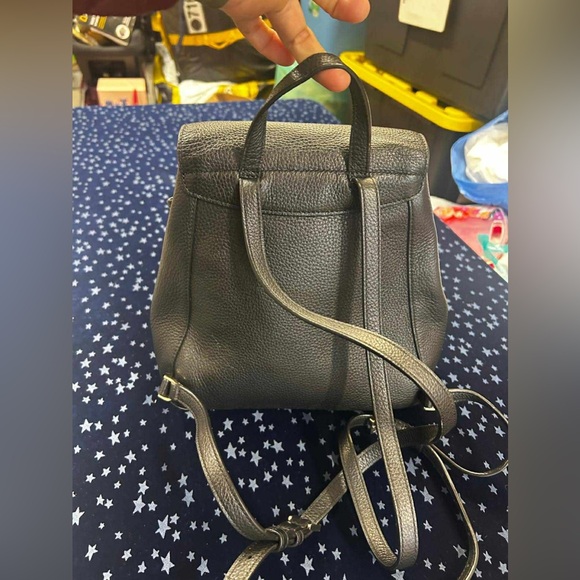 Kate Spade Charcoal Leather Backpack - Picture 2 of 6